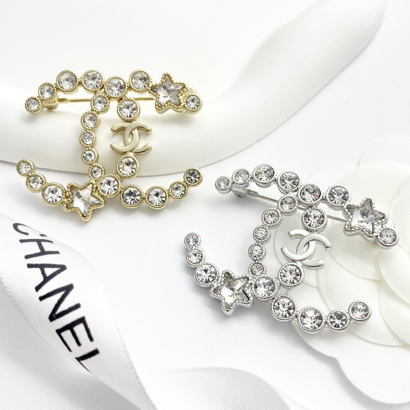 [原單對版] (配全套包裝) 香奈兒胸針熱銷 爆上新 CHAN 24 圓晶鑽星星