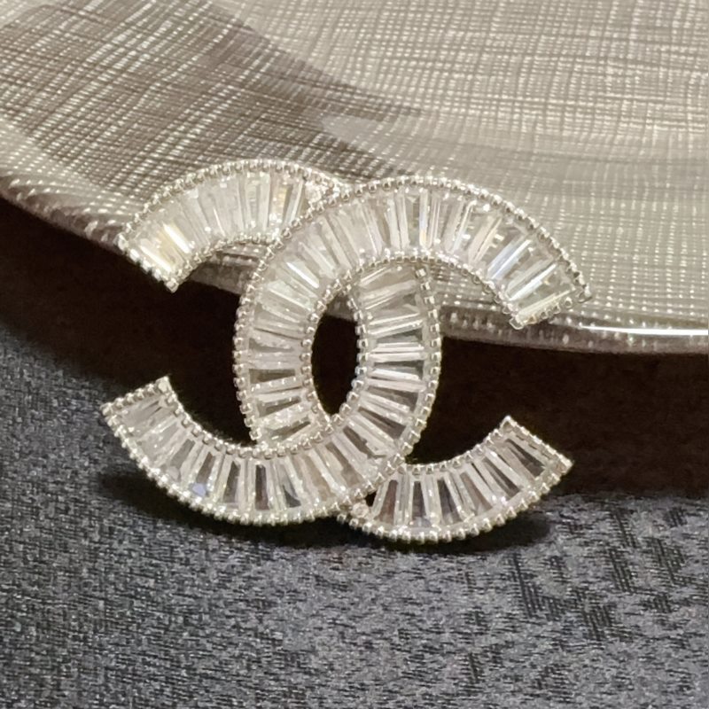 [原單對(duì)版] (配全套包裝) CHANELFR小香 最新款高版本銀色滿鑽香奈兒胸