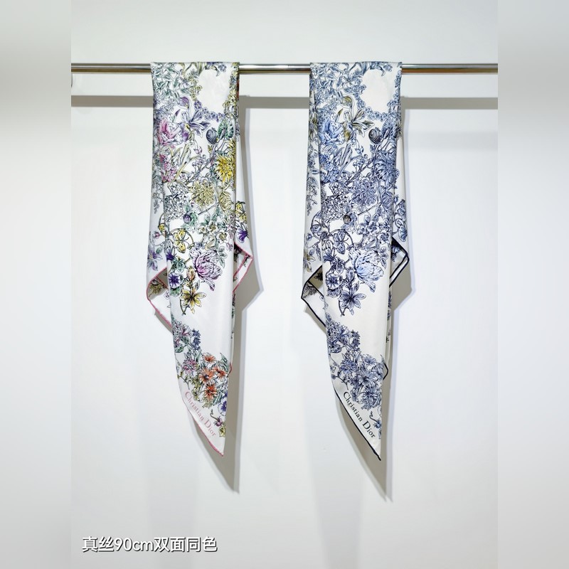 SDO2542 18姆米雙面 90x90cm斜紋真絲 迪奧