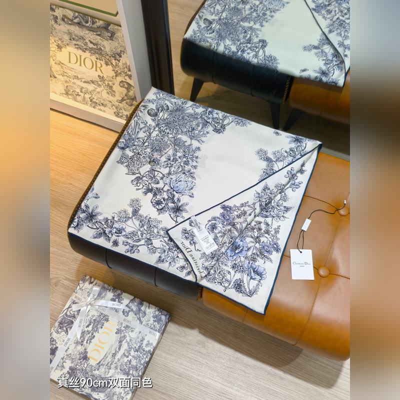 SDO2542 18姆米雙面 90x90cm斜紋真絲 迪奧