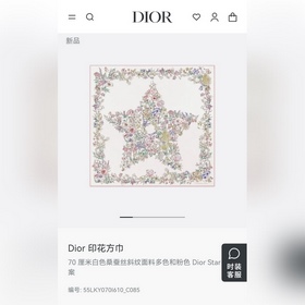 SDO2542 18姆米雙面 90x90cm斜紋真絲 迪奧