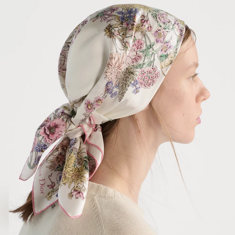 SDO2542 18姆米雙面 90x90cm斜紋真絲 迪奧