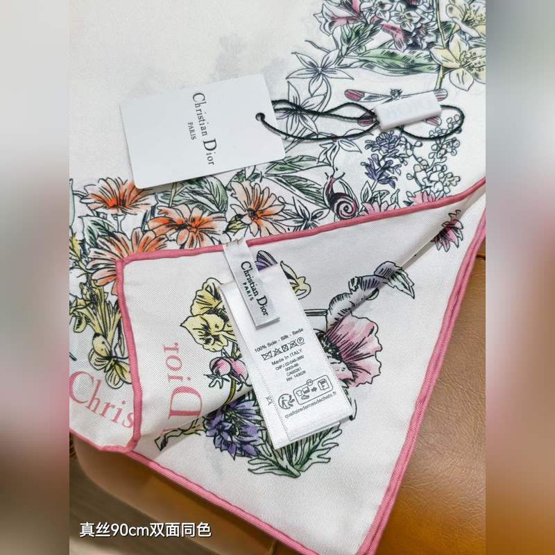 SDO2542 18姆米雙面 90x90cm斜紋真絲 迪奧