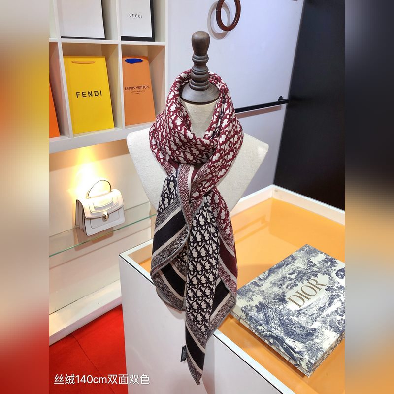 RDO2531 雙面異色 140x140cm 70%羊絨30%真絲 迪奧