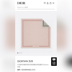 SDO2446 18姆米雙面 90x90cm斜紋真絲 迪奧 Oblique