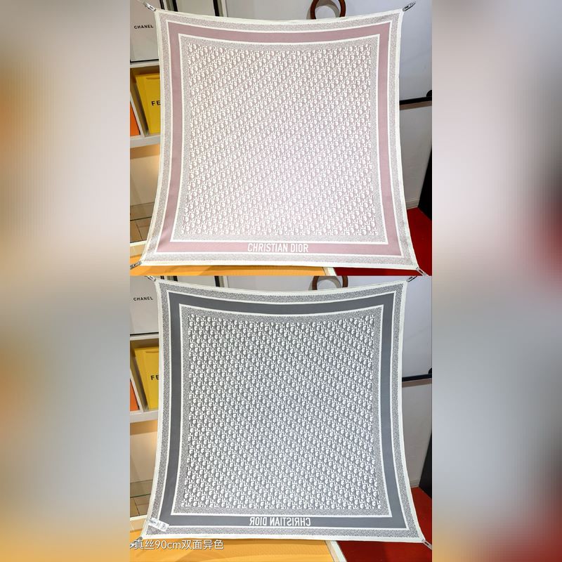 SDO2446 18姆米雙面 90x90cm斜紋真絲 迪奧 Oblique