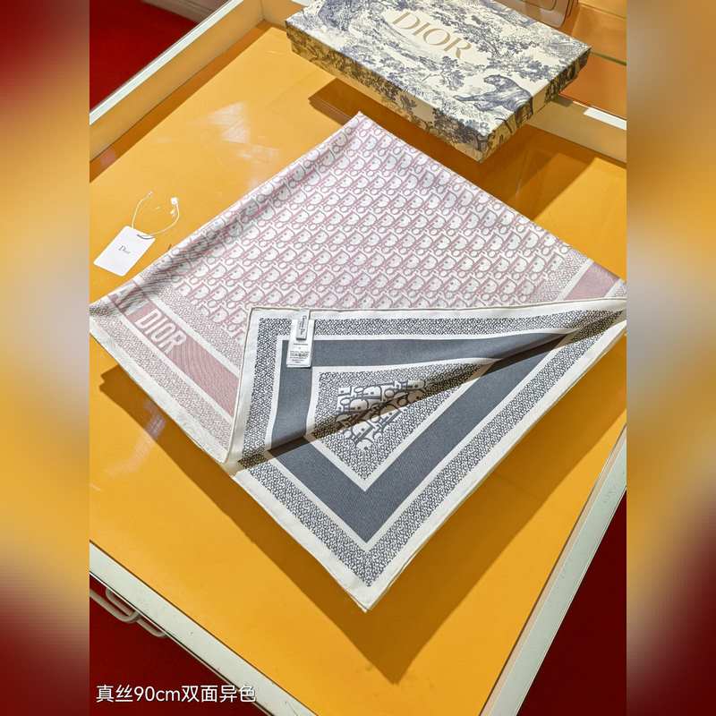 SDO2446 18姆米雙面 90x90cm斜紋真絲 迪奧 Oblique