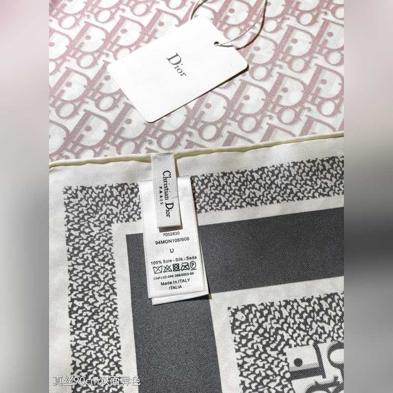 SDO2446 18姆米雙面 90x90cm斜紋真絲 迪奧 Oblique