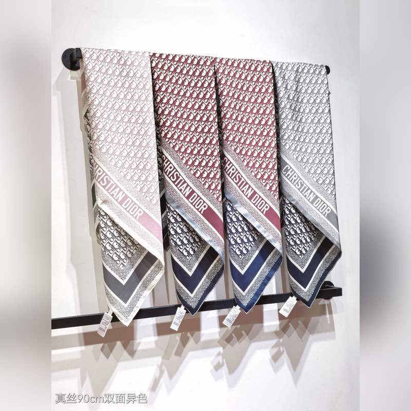 SDO2446 18姆米雙面 90x90cm斜紋真絲 迪奧 Oblique