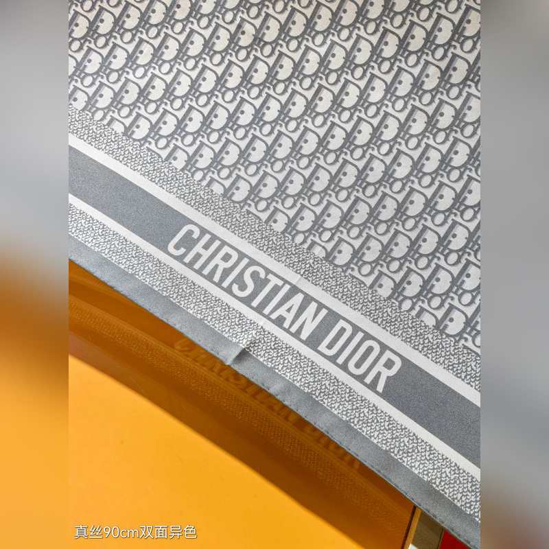 SDO2446 18姆米雙面 90x90cm斜紋真絲 迪奧 Oblique