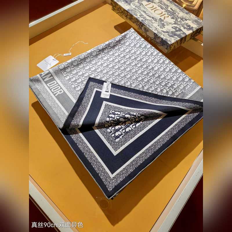 SDO2446 18姆米雙面 90x90cm斜紋真絲 迪奧 Oblique