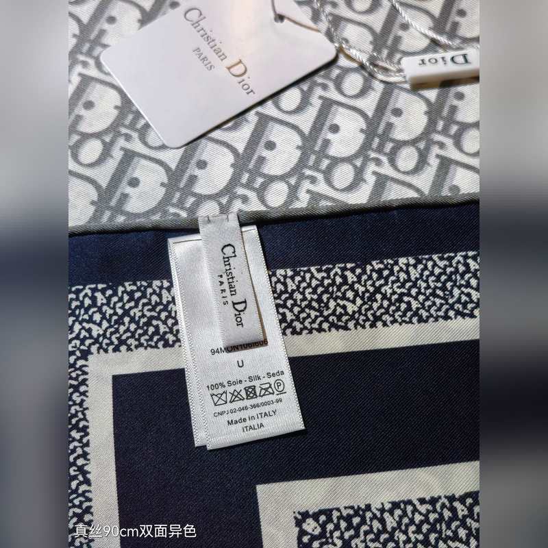 SDO2446 18姆米雙面 90x90cm斜紋真絲 迪奧 Oblique