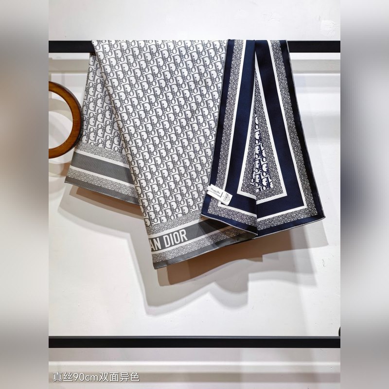 SDO2446 18姆米雙面 90x90cm斜紋真絲 迪奧 Oblique