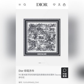 SDO2511 18姆米雙面 90x90cm斜紋真絲 迪奧 Sauvage