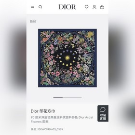 SDO2541 18姆米雙面 90x90cm斜紋真絲 迪奧