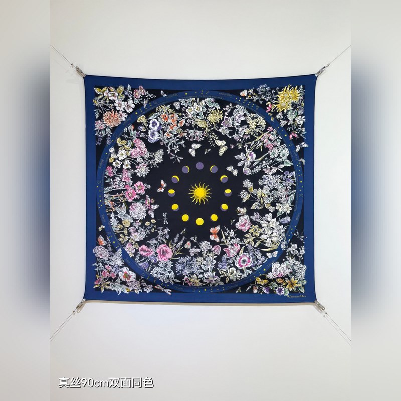 SDO2541 18姆米雙面 90x90cm斜紋真絲 迪奧