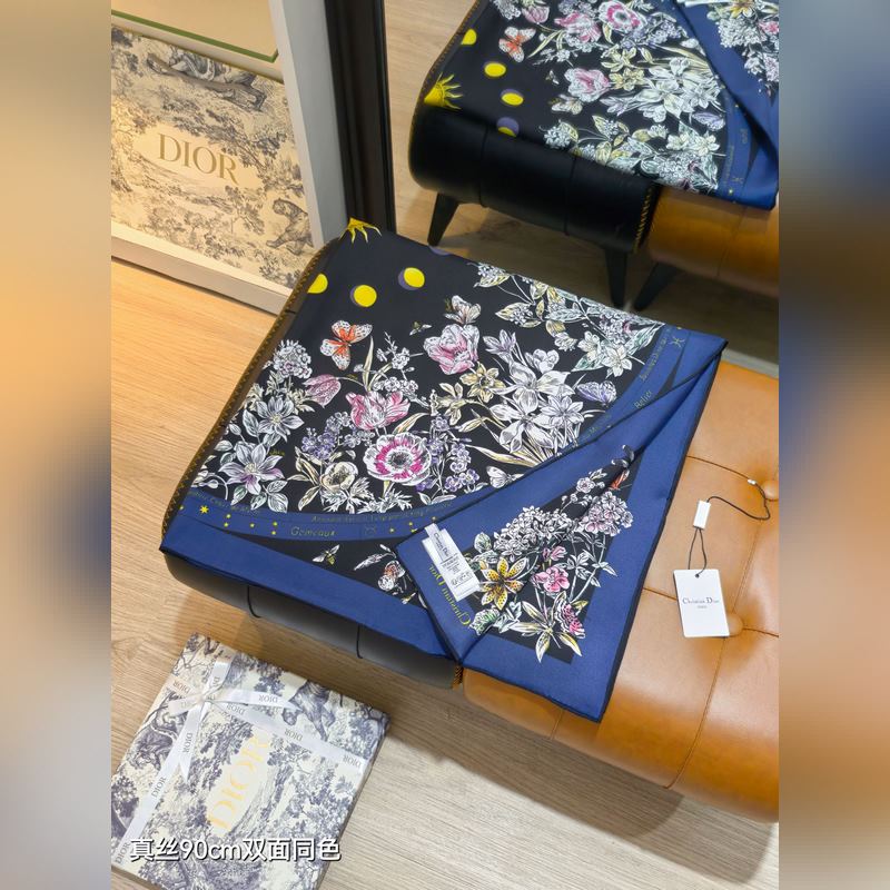 SDO2541 18姆米雙面 90x90cm斜紋真絲 迪奧