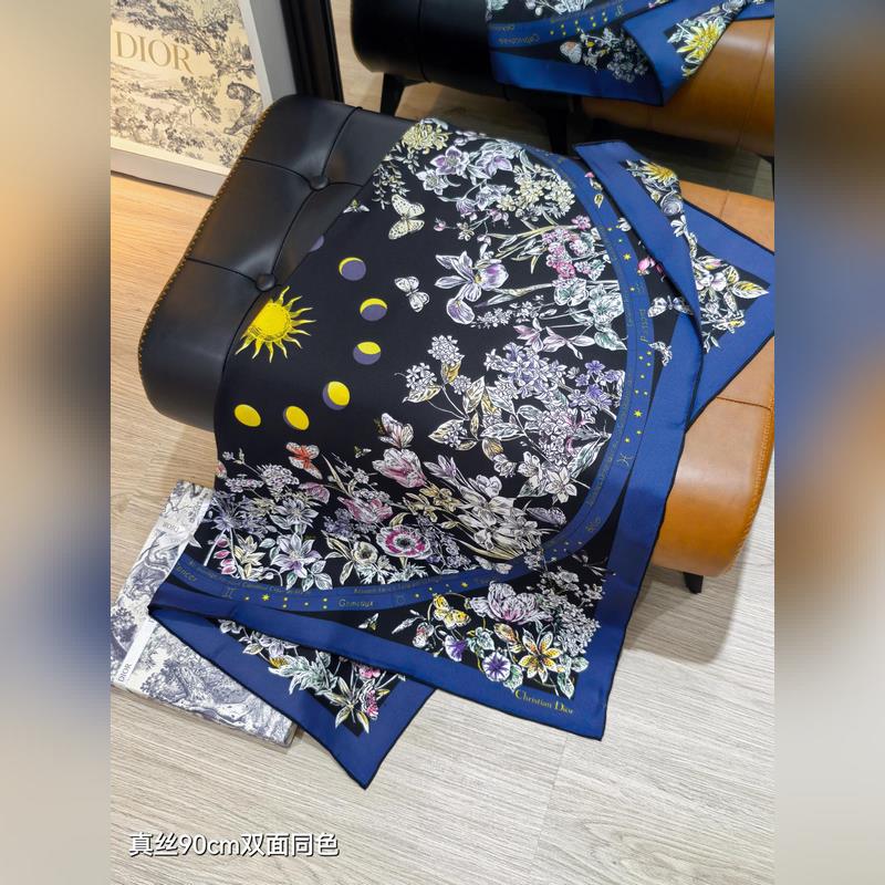 SDO2541 18姆米雙面 90x90cm斜紋真絲 迪奧