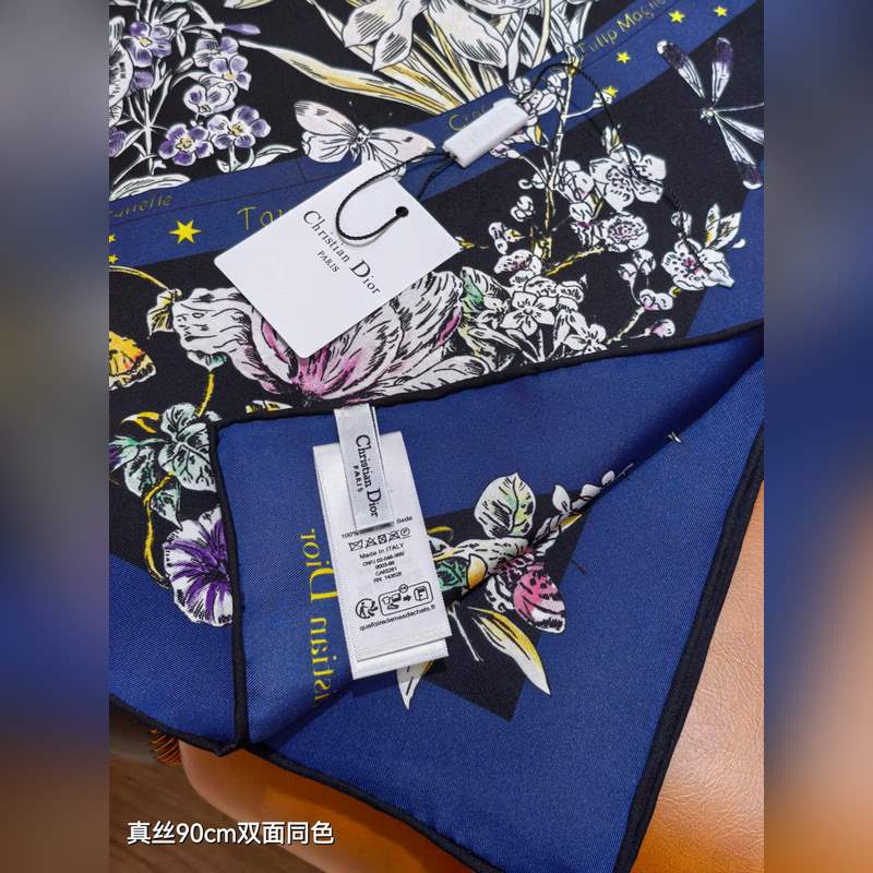 SDO2541 18姆米雙面 90x90cm斜紋真絲 迪奧