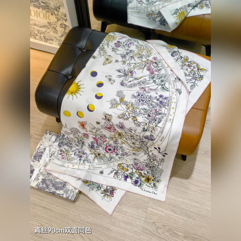 SDO2541 18姆米雙面 90x90cm斜紋真絲 迪奧