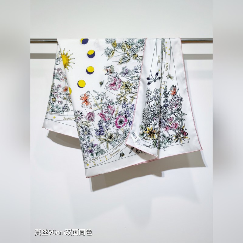 SDO2541 18姆米雙面 90x90cm斜紋真絲 迪奧