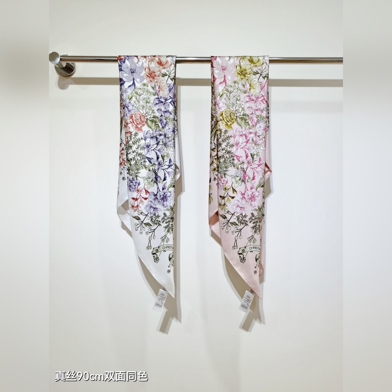 SDO2529 18姆米雙面 90x90cm斜紋真絲 迪奧