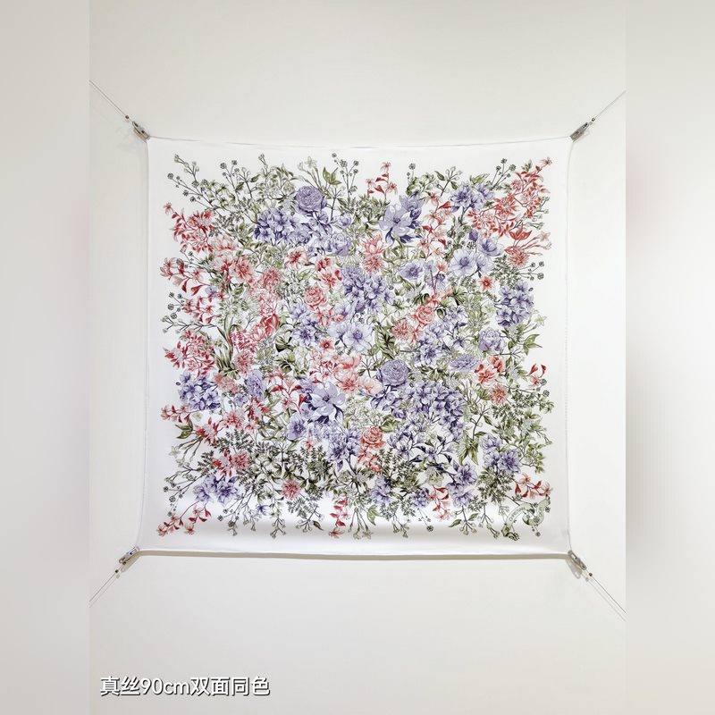 SDO2529 18姆米雙面 90x90cm斜紋真絲 迪奧