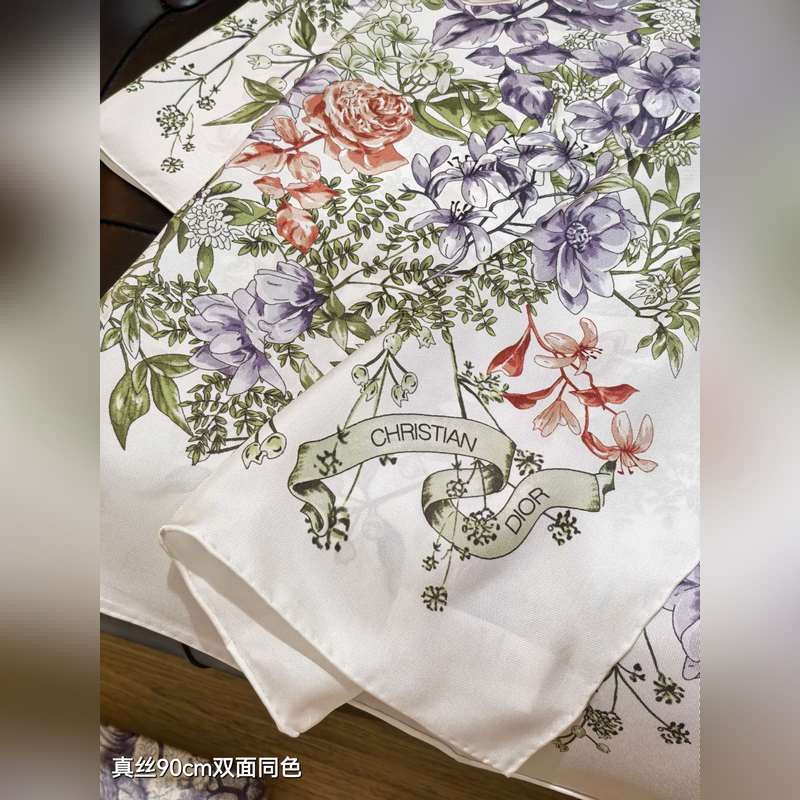 SDO2529 18姆米雙面 90x90cm斜紋真絲 迪奧