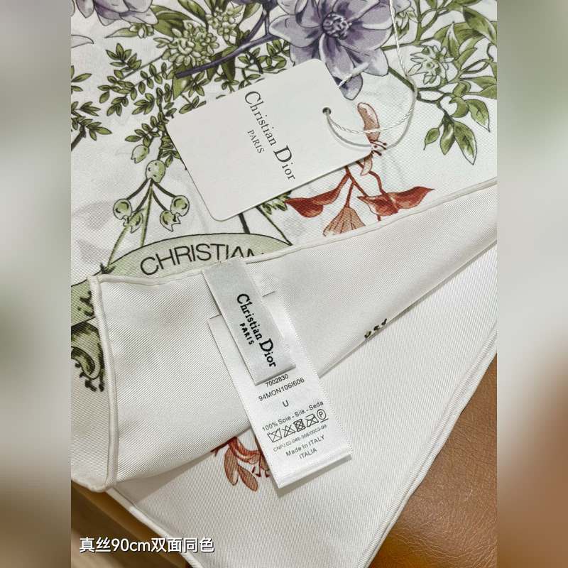 SDO2529 18姆米雙面 90x90cm斜紋真絲 迪奧