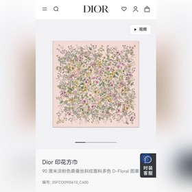 SDO2529 18姆米雙面 90x90cm斜紋真絲 迪奧