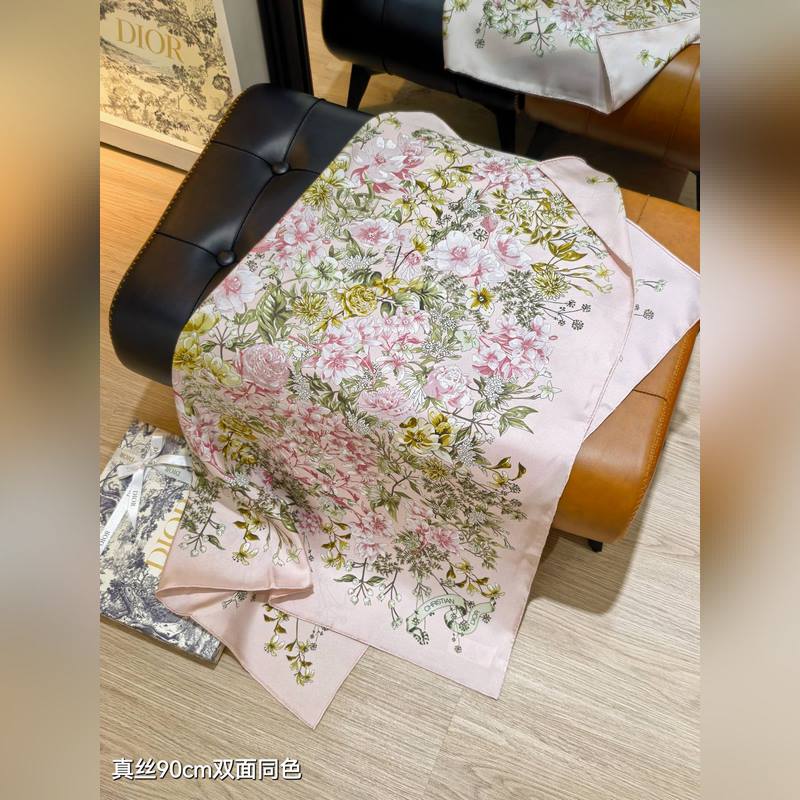 SDO2529 18姆米雙面 90x90cm斜紋真絲 迪奧