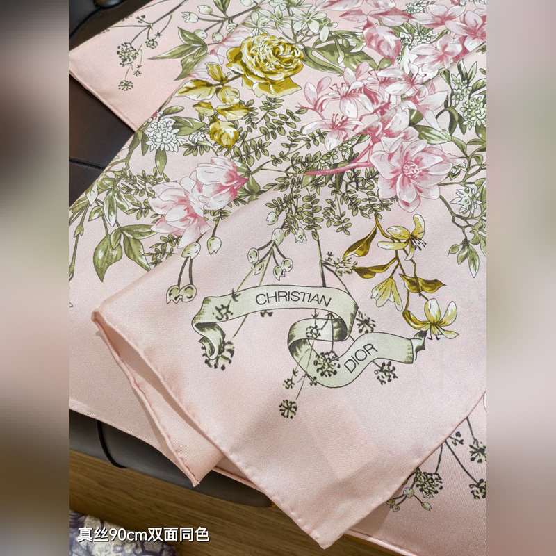 SDO2529 18姆米雙面 90x90cm斜紋真絲 迪奧