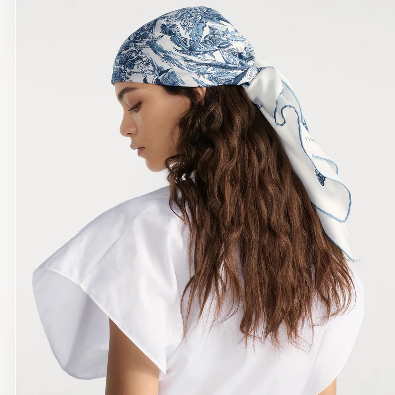 SDO2528 18姆米雙面 90x90cm斜紋真絲 迪奧