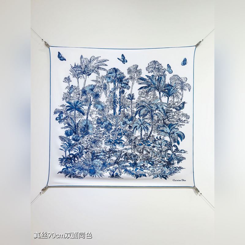 SDO2528 18姆米雙面 90x90cm斜紋真絲 迪奧