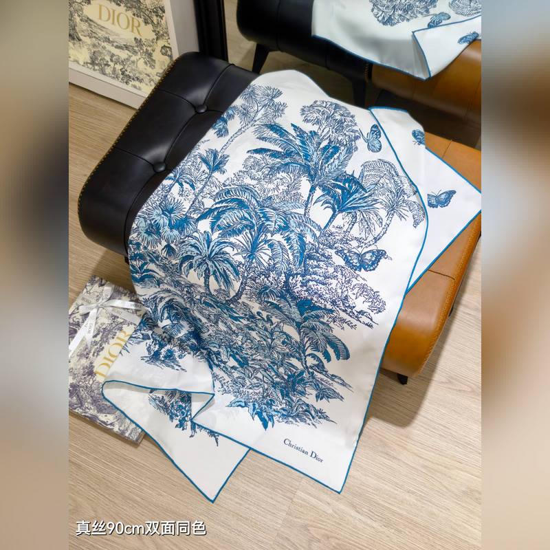 SDO2528 18姆米雙面 90x90cm斜紋真絲 迪奧