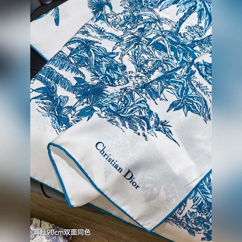 SDO2528 18姆米雙面 90x90cm斜紋真絲 迪奧