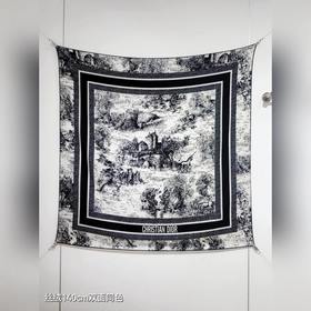 RDO2537 雙面同色 140x140cm 70%羊絨30%真絲 迪奧