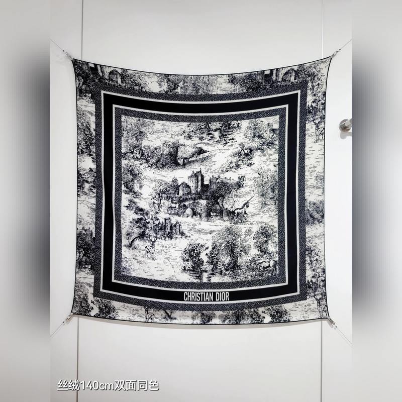 RDO2537 雙面同色 140x140cm 70%羊絨30%真絲 迪奧