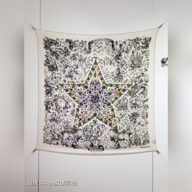 RDO2535 雙面同色 140x140cm 70%羊絨30%真絲 迪奧