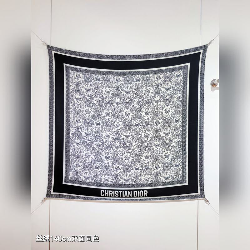 RDO2533 雙面同色 140x140cm 70%羊絨30%真絲 迪奧