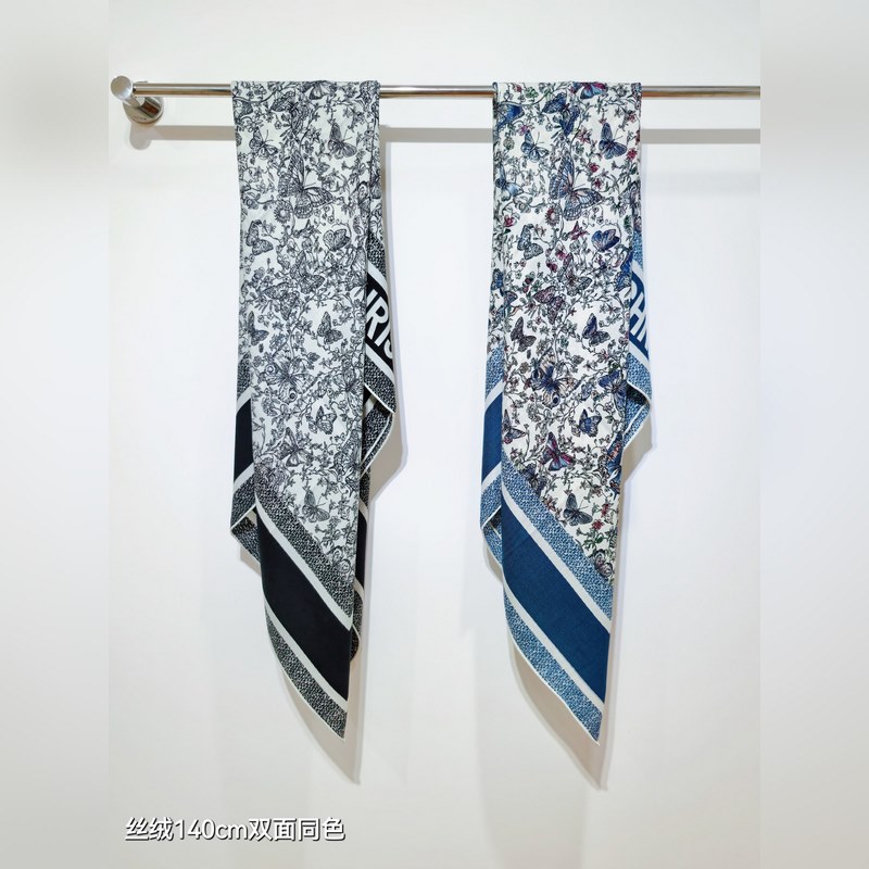 RDO2533 雙面同色 140x140cm 70%羊絨30%真絲 迪奧