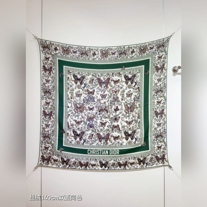 RDO2532 雙面同色 140x140cm 70%羊絨30%真絲 迪奧