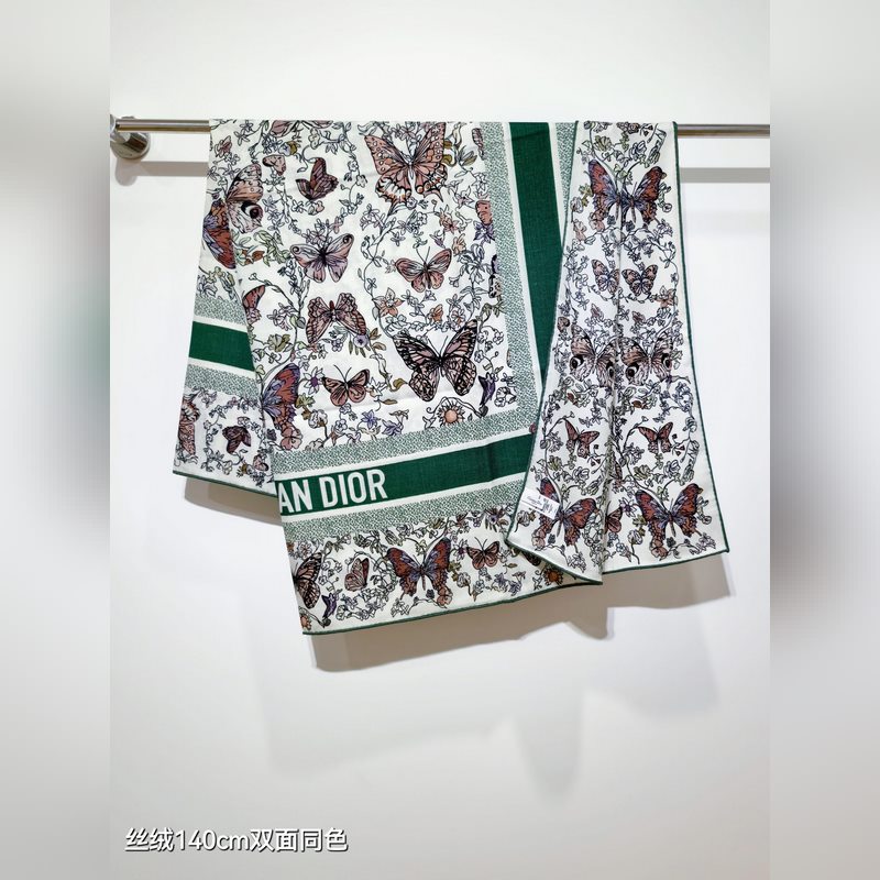 RDO2532 雙面同色 140x140cm 70%羊絨30%真絲 迪奧