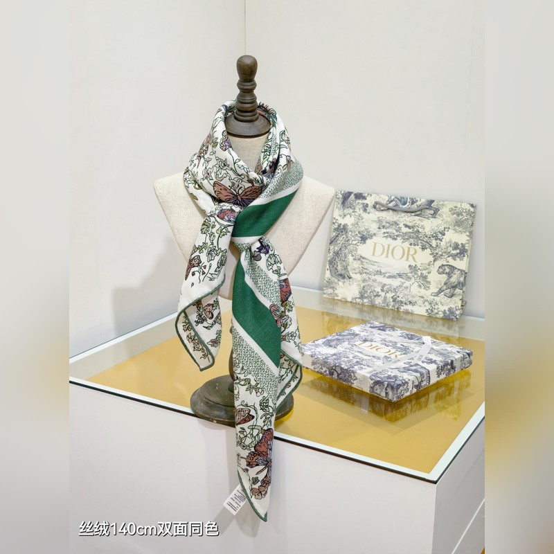 RDO2532 雙面同色 140x140cm 70%羊絨30%真絲 迪奧