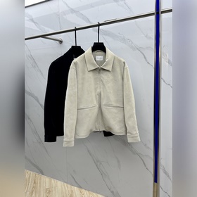 DDior迪奧 25FW秋冬新款環(huán)保麂皮絨翻領(lǐng)，男士經(jīng)典壓花標(biāo)識(shí)時(shí)尚拉鍊！貿(mào)易