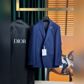 Dior 霧霾藍(lán)男士闆司呢羊毛單西，洋行渠道貨(代工出廠平替款)，重磅級(jí)品鑒奢華