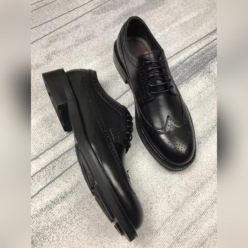 zg傑尼亞Ermenegildo zegna系帶布洛克男士輕質(zhì)皮鞋，Zzegna