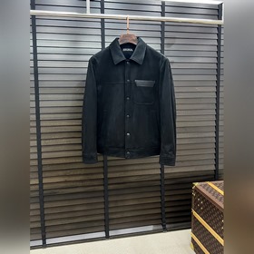Zegna 傑尼亞 25秋冬時尚翻領麋鹿皮輕薄羽絨夾克 內沖80g-90白鴨絨
