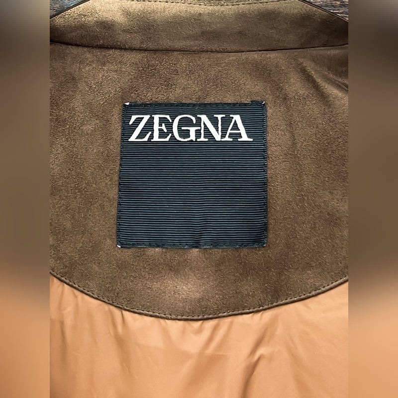 Zegna 傑尼亞 25秋冬時(shí)尚翻領(lǐng)麋鹿皮輕薄羽絨夾克 內(nèi)沖80g-90白鴨絨
