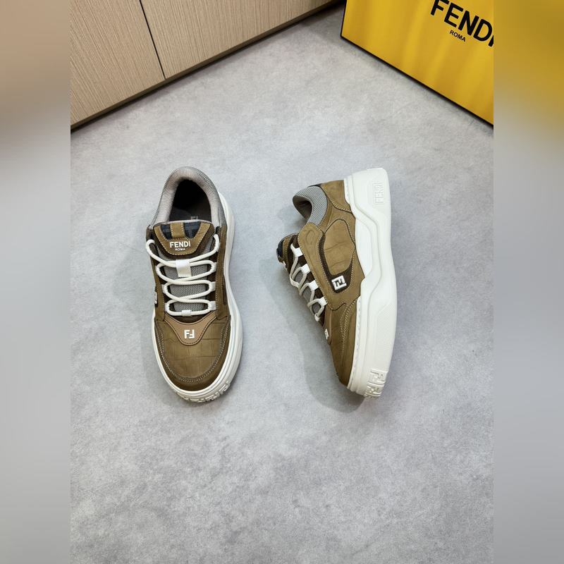 [ FENDI]芬迪 -高端品質 原單 休閑運動鞋 -鞋面：進口 磨砂石頭紋小